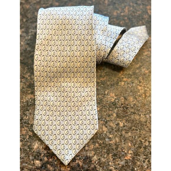 J. Jerry Garcia Emerging Elephant Collection 28 light blue paisley Silk Mens Tie - Picture 1 of 9